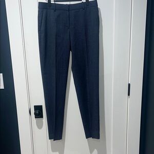 Theory trouser wool pants with front seam blue size 6